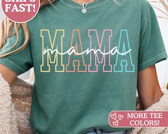 Comfort Colors® Mama Shirt For Mothers Day Gift From Daughter, Mama Tshirt For Birthday Gift For Her, Baby Shower Gift, Mom Pregnancy Gift