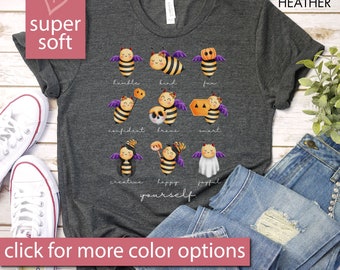 Chemise d’abeille d’Halloween, chemise d’abeille de miel d’Halloween, tee-shirt d’abeille de bourdon d’Halloween, cadeaux d’abeille, chemise Be Kind, chemises d’abeilles pour femmes, chemise d’apiculture