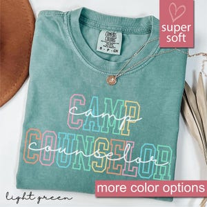 Comfort Colors® Camp Counselor Shirt For Summer Camp, Gift For Camp Counselors, Summer Camping Shirts, Matching Camp Counselor Shirts Family