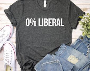 0% Liberalna koszula, Konserwatywne koszule, Republikańskie koszulki, Amerykański patriota, Polityczne koszulki, Medyczna koszula wolnościowa, Prezent dla kobiet i mężczyzn