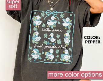 Comfort Colors® Floral First Grade Teacher Shirt, 1st Grade Teacher Shirt, 1st Grade T-Shirt, First Grade TShirt Teaching