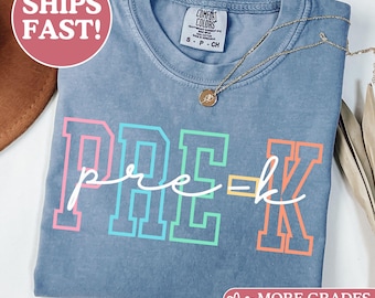 Comfort Colors® Pre-K Lehrer-Shirt, Pre-K Squad, Vorschul-Crew, PreK Lehrer-Shirt, Pre-K Lehrer-Team-T-Shirt