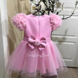 Flower Girl Dress, Baby Pink dress, Tutu Dress, Princess dress, Party Dress, First Birthday Dress Toddler Girl Dress , 1st Birthday Dress