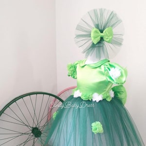 Green Girl Dress , Luxury Green Girl Dress , Birthday Girl Dress , Party Girl Outfit , 1st Birthday Green Dress , Green Tutu Dress