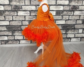 orange tutu dress