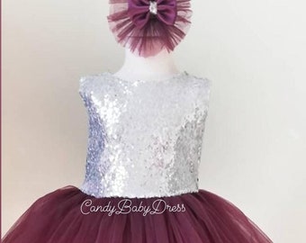 Gray Sequin Belle Costume, Luxury Girls Dress, Flower Birthday Outfit, Baby Party Cloth, Fancy Princess Vesture, Beautiful Babygirl Costume