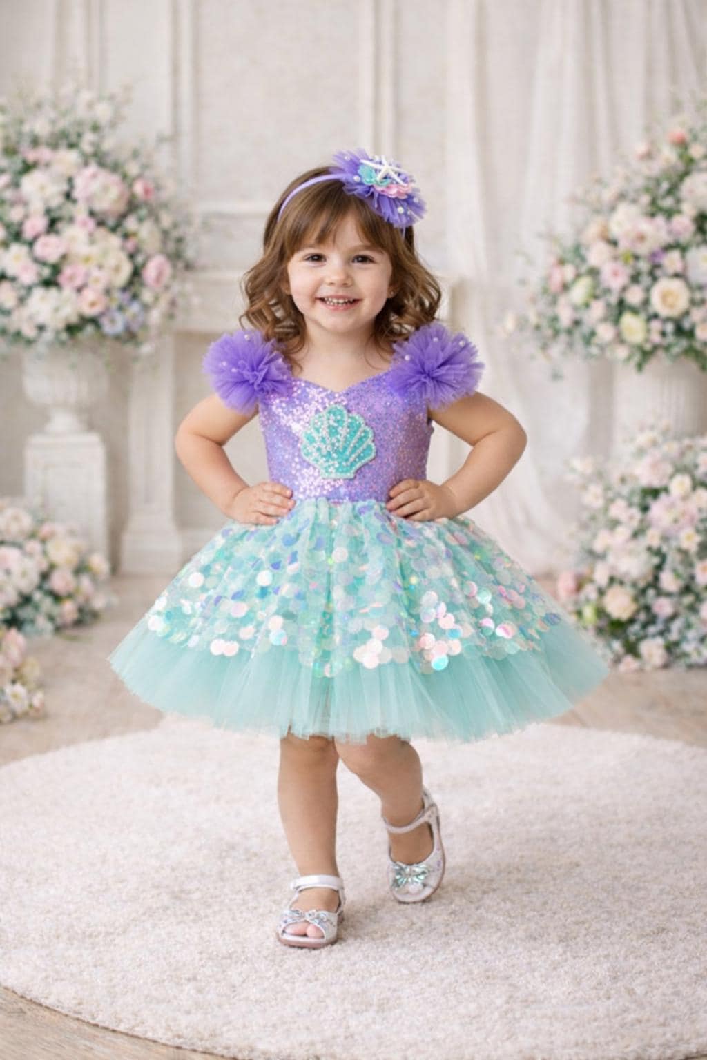 strapless open back dress The Tiny Keira Dress in Pastel Trellis 2-3Y