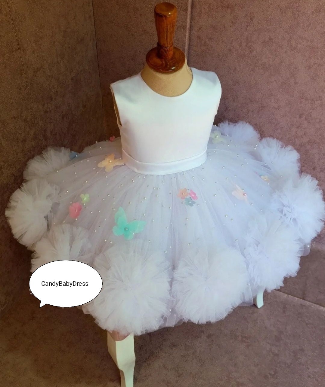 Baby's First Birthday Dress Flower Girl Wedding Fluffy Princess Dress main image 1