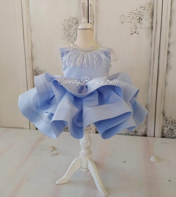 Baby Blue Girl Dress Luxury Blue Girl Dress Party Girl Outfit Birthday Girl Outfit Blue Tutu Dres Tulle Dress Pageant Dress Etsy Canada