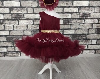 Tutu Burgundy Baby Flower Girl Dress Burgundy Flower Girl Dress