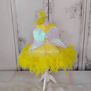 Yellow Birthday Tutu Dress ,Luxury Girl First Birthday Outfit Baby Dress Birthday Dress Yellow Tulle Dress Baby Birthday Gift Dress