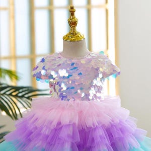 Mermaid Baby Costume,Mermaid Dress ,Mermaid Flower Girl Dress,Baby Girl Dress Special Occasion, First Birthday Dress, Baby Girl Party Dress