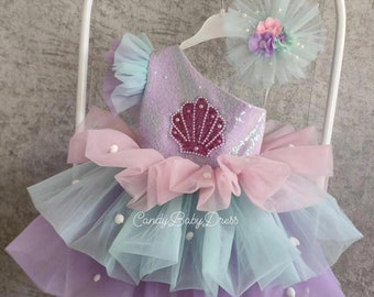 Mermaid Costume, Mermaid Dress, Ariel Dress , Baby Girl Dress, Special Occasion, First Birthday Dress, Baby Girl Party Dress,