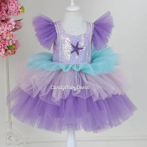Mermaid Costume Mermaid Dress  Baby Girl Dress Special Occasion, First Birthday Dress  Baby Girl Party Dress Ariel Dress