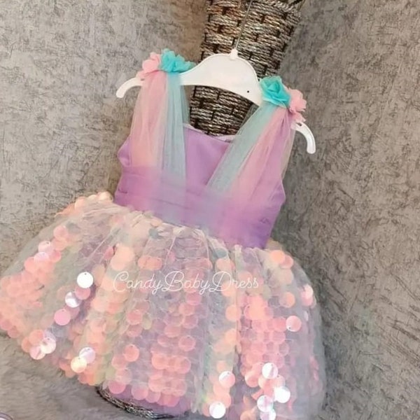 Mermaid Costume, Mermaid Dress,  Ariel Dress ,  Baby Girl Dress, Special Occasion, First Birthday Dress, Baby Girl Party Dress,