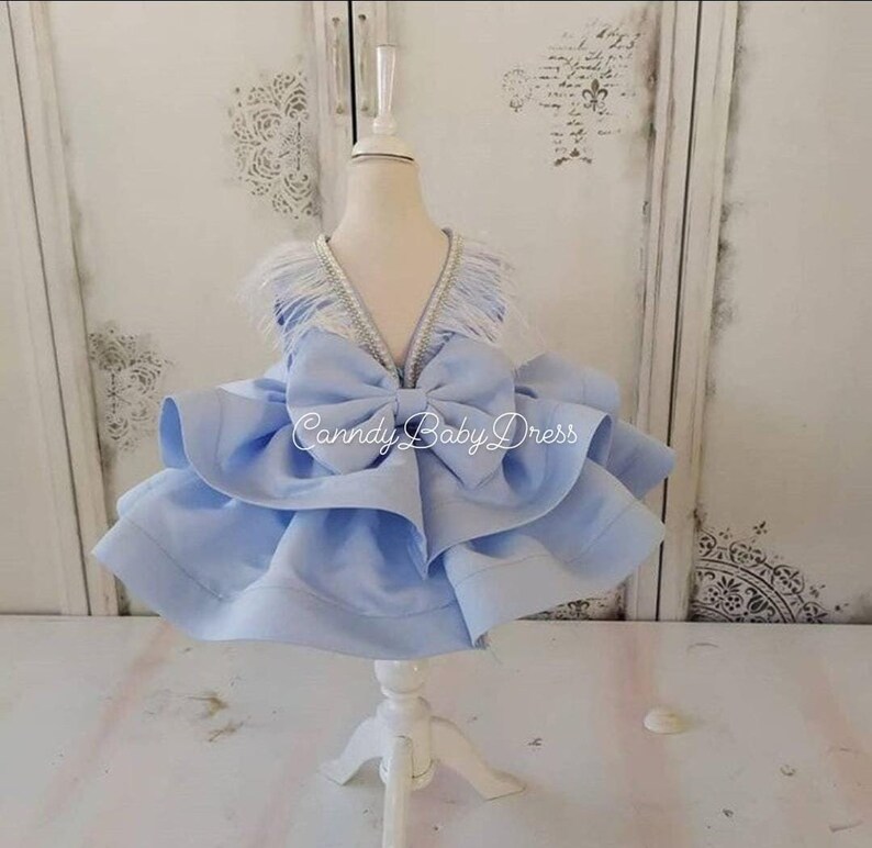 Baby Blue Girl Dress Luxury Blue Girl Dress Party Girl Etsy