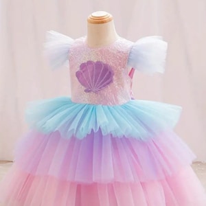 Mermaid costume,Mermaid Dress ,Baby Girl Dress Special Occasion, First Birthday Dress, Baby Girl Party Dress,Ariel dress,Mermaid Dress Girls