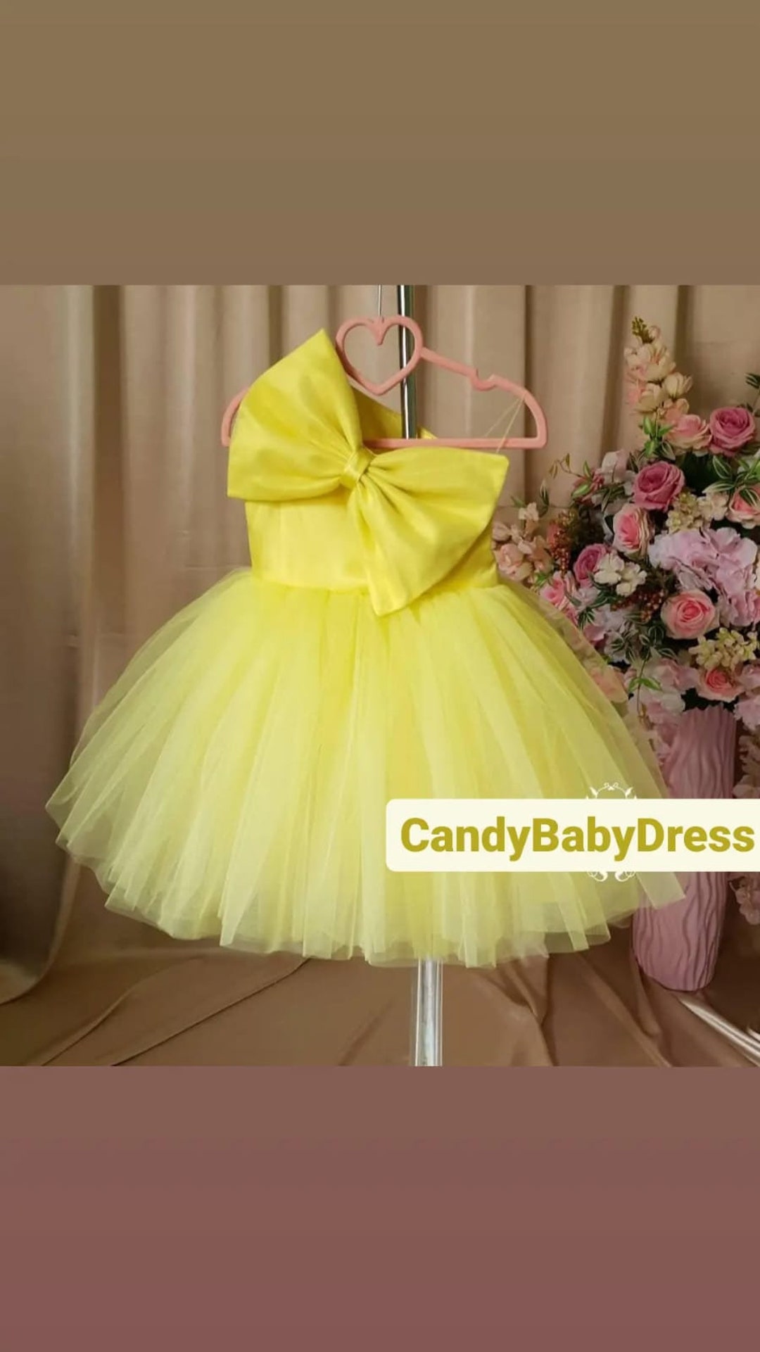 Yellow Baby Dress Daisy Dress First Birthday Dress Second Etsy