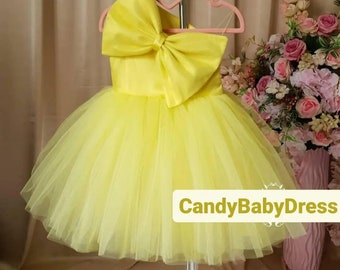 Yellow Baby Dress, Daisy Dress, First Birthday Dress, Second Birthday Dress, Flower Girl Dress Baby, Smash The Cake Dress