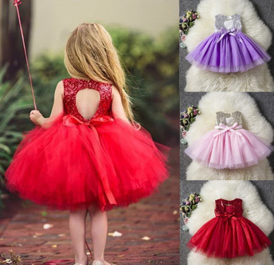 Princess Kids Baby Dress Girls Fancy Wedding Dress Sequins - Etsy