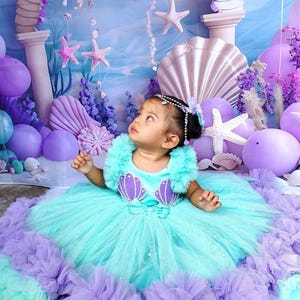Mermaid costume,Mermaid Dress ,Baby Girl Dress Special Occasion, First Birthday Dress, Baby Girl Party Dress,Ariel dress,Mermaid Dress Girls