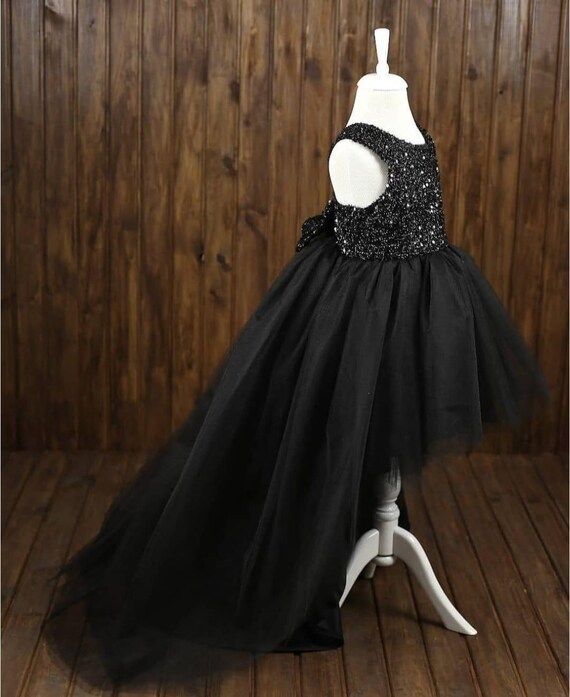 blue dress for baby girl Loveshackfancy Girls' Venta Dress - Big Kid - Black