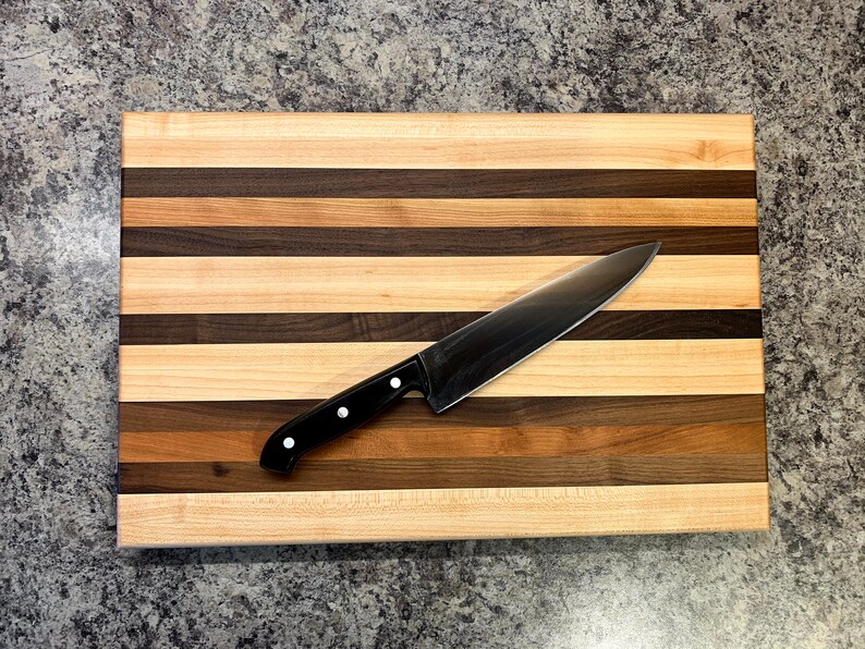 Maple Cherry Walnut Cutting Board Canadian Handmade Etsy Canada