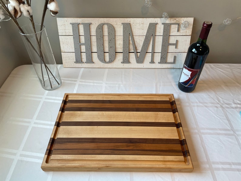 Maple Cherry Walnut Cutting Board Canadian Handmade Etsy Canada