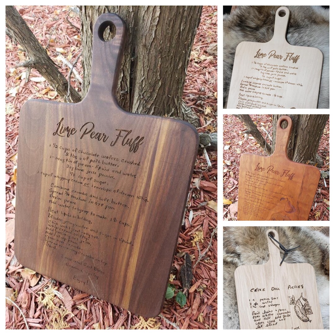 Personalized Recipe Board in Walnut Maple Cherry or White Etsy