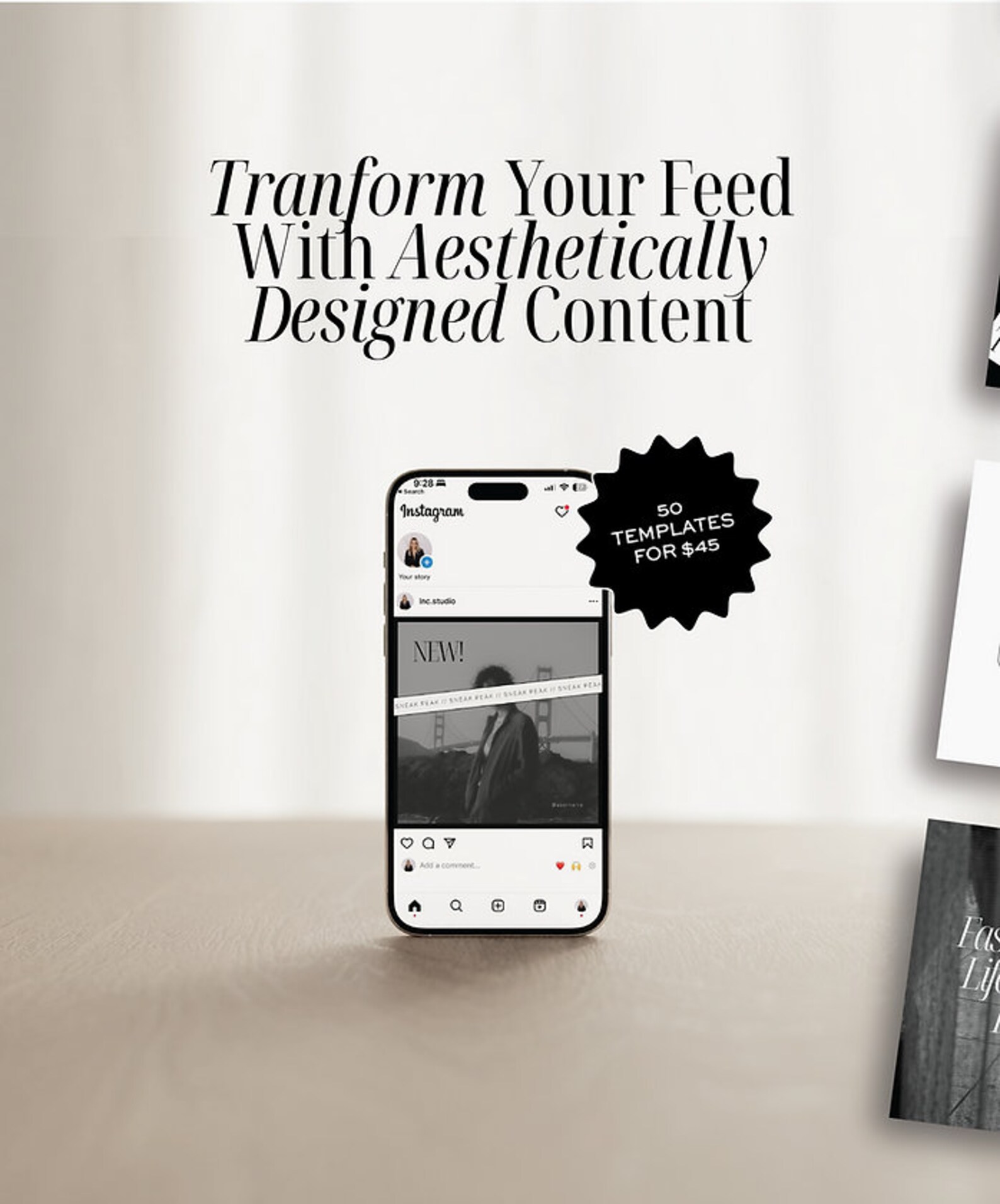 The Luxe Edit Instagram Post Templates - Etsy