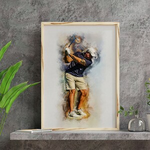 Fathers Day Gift, Personalized Golf, Golf Gifts For Women, Golf Gifts For Men, Sports Gifts For Him Golf, Custom Portrait From Photo