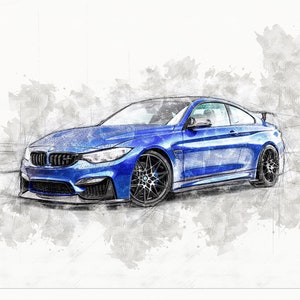 Car Painting From Photo, Car Custom Watercolor Portrait, Personalized Gift for Car Enthusiast, Unique Photo for Car Lovers