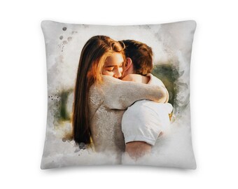 Decoración del hogar de San Valentín, regalo de aniversario de 1 año, regalo de San Valentín para él, regalo personalizado para novia, almohada personalizada para esposa