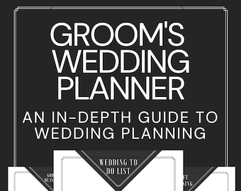 Groom's Wedding Planner  l  Printable Wedding Planner For Grooms  l  Honeymoon Planner  l  Engagement Gift