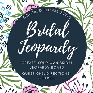 Bridal Jeopardy Game With Questions  l  Wedding Jeopardy  l  Interactive Bridal Shower Game