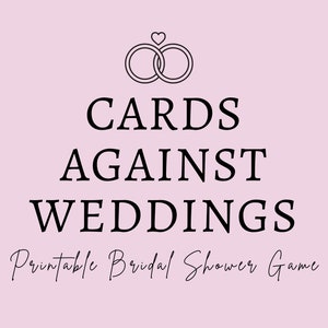 Carte contro i matrimoni | Gioco stampabile per la festa nuziale | Gioco interattivo per la festa nuziale