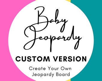 Custom Baby Jeopardy  l  Customizable Baby Shower Game