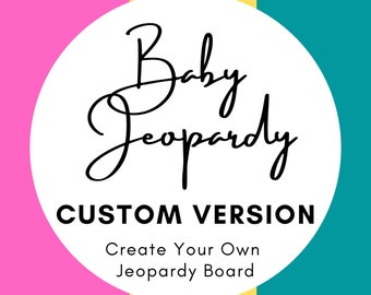 Custom Baby Jeopardy  l  Customizable Baby Shower Game