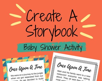 Create A Storybook  l  Baby Shower Activity  l  Make A Book For Baby  l  Book Theme Baby Shower