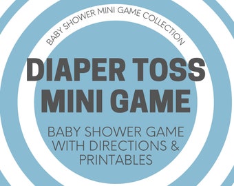 Diaper Toss Baby Shower Mini Game  l  Baby Shower Minute To Win It Games l  Carnival Games For Baby Showers