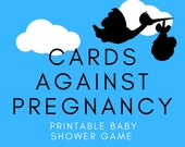 Cards Against Pregnancy  l  Interactive Baby Shower Game   l   Funny Baby Shower Game  l  Printable Baby Shower Game
