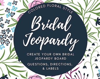 Bridal Jeopardy Game With Questions  l  Wedding Jeopardy  l  Interactive Bridal Shower Game