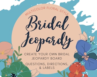 Bridal Jeopardy Board With Questions  l  Bridal Jeopardy Board Printables l  Interactive Bridal Shower Game  l  Wedding Jeopardy
