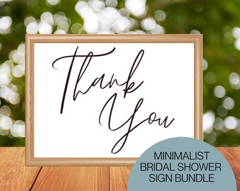 Minimalist Bridal Shower Sign Bundle