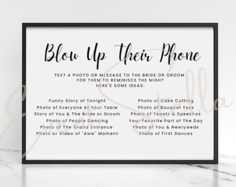 Blow Up Their Phone Wedding Printable  l  Wedding Photo List  l