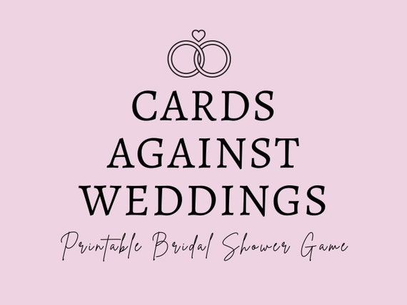 Cards Against Weddings  l  Printable Bridal Shower Game  l  Interactive Bridal Shower Game