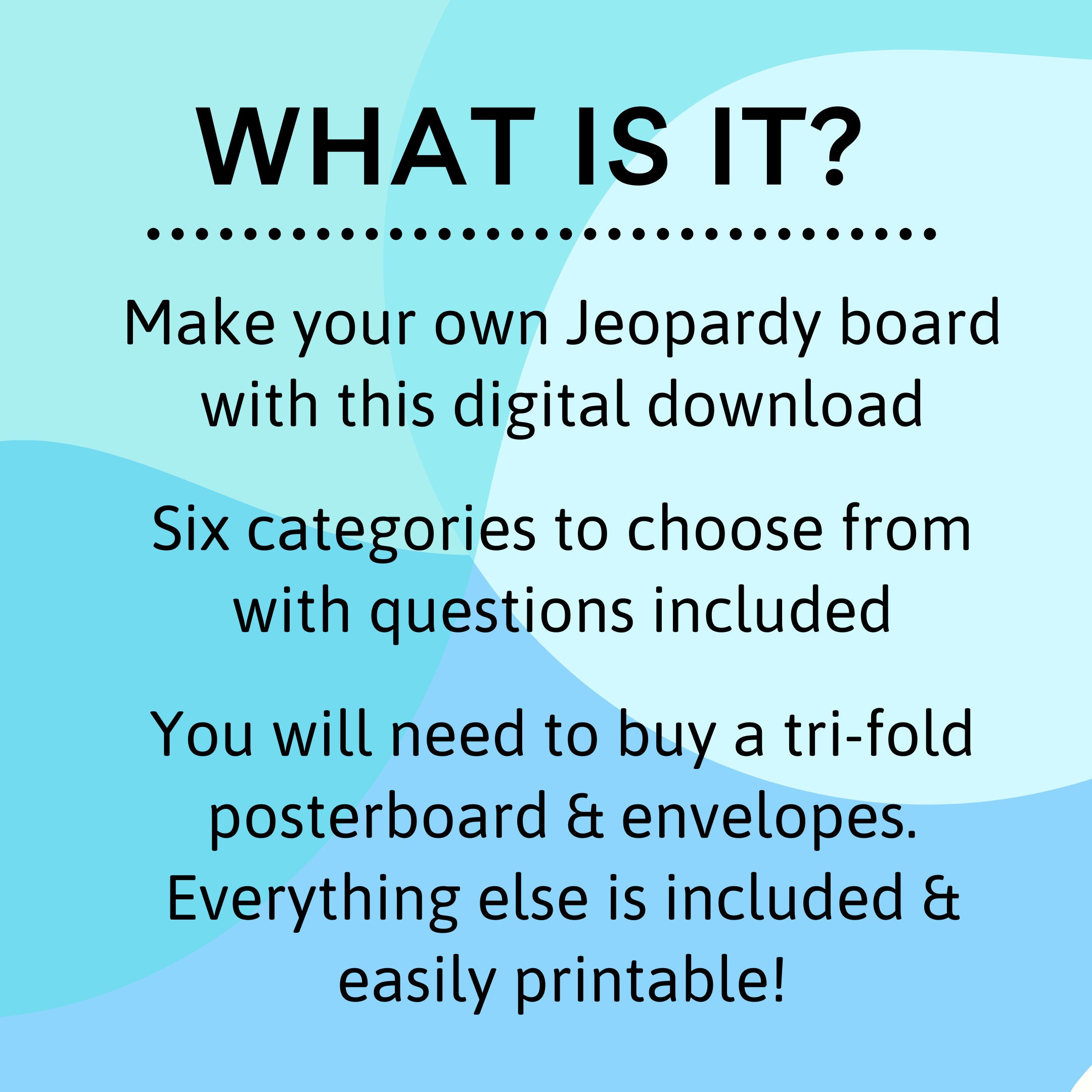 Blue Baby Jeopardy Game L Printable Baby Jeopardy Board L Interactive ...