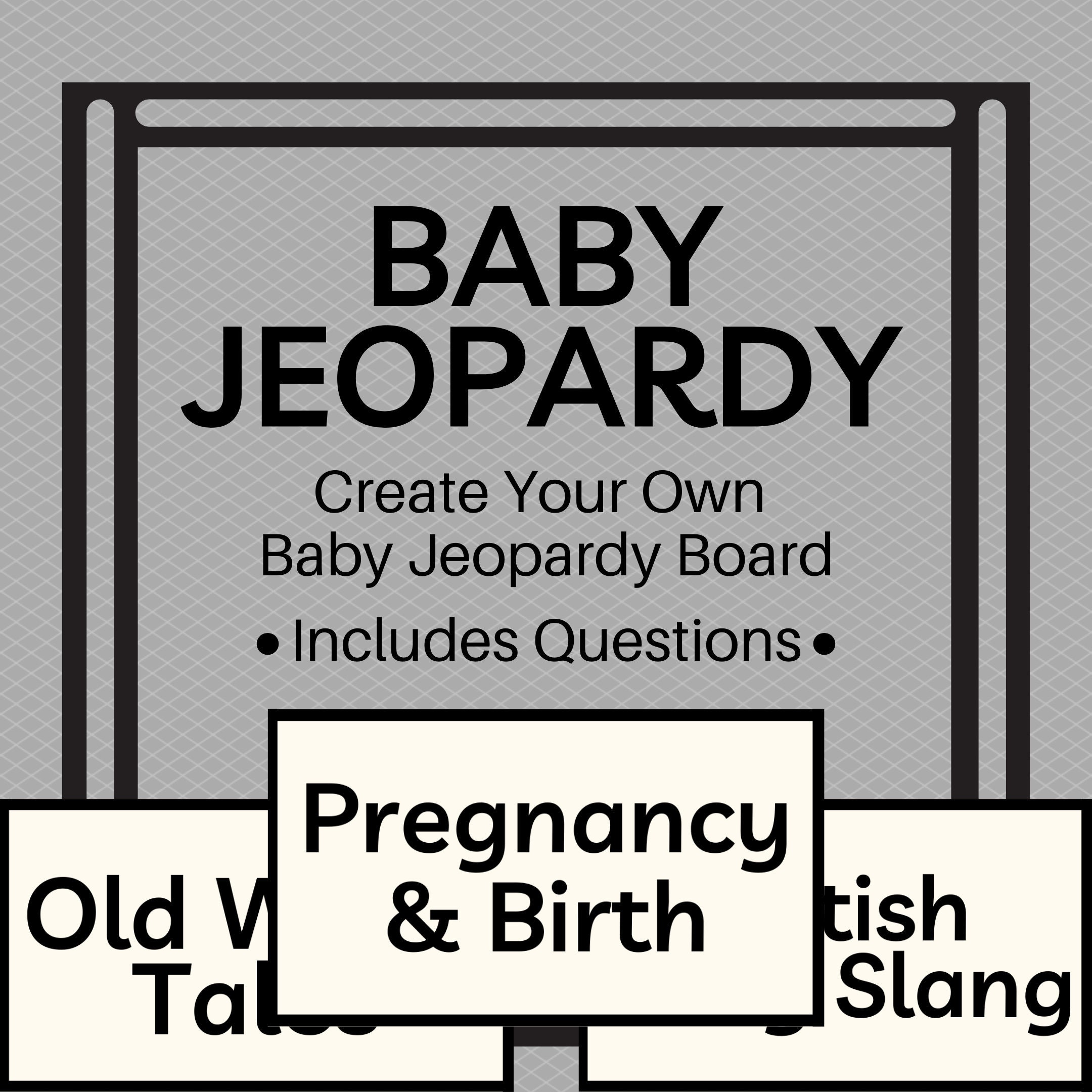 Baby Jeopardy Game Printables L Create Your Own Baby Jeopardy Board L