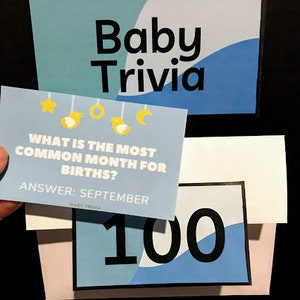 Blue Baby Jeopardy Game L Printable Baby Jeopardy Board L Interactive ...