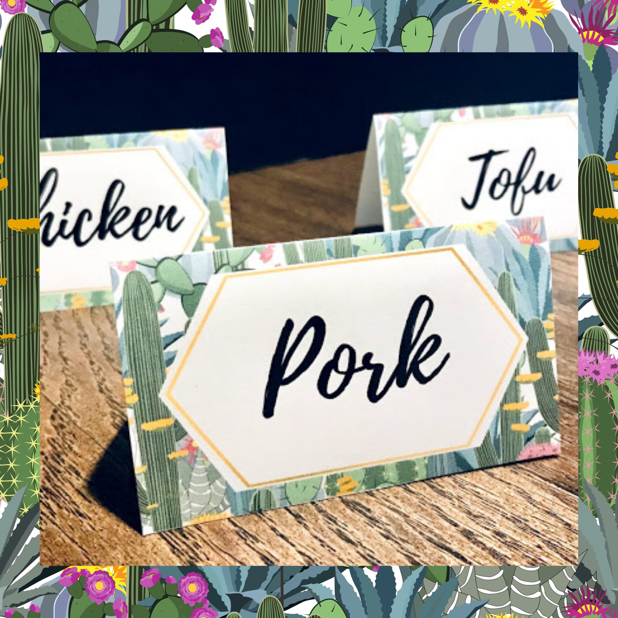 Taco Bar Sign &amp; Placecards Printable L Buffet Bar Sign L - Etsy